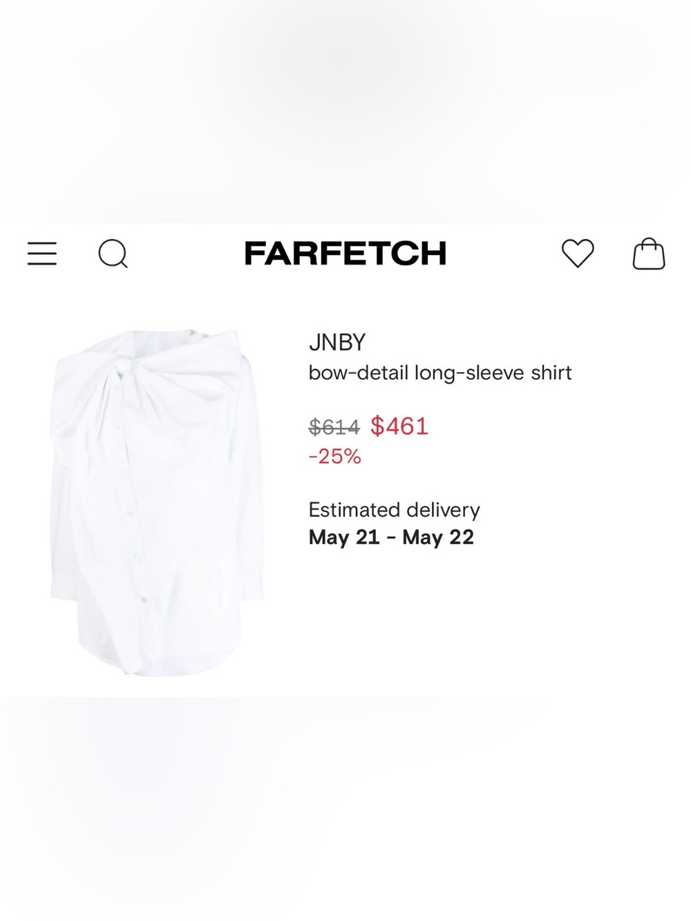 BNWT JNBY Bow Detail long sleeve button down - Picture 4 of 13